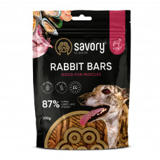 Savory Bars With Rabbit Джерки ласощі для собак батончики з кроликом 100 г1