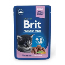 Brit Premium Cat pouch 100г *24 шт — паучі для кошенят (біла риба)1