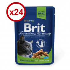 Brit Premium Cat pouch 100г * 24шт для стерилізованих кішок1