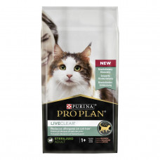 Purina Pro Plan LiveClear для стерилізованих котів для зменшення алергенів на шерсті з лососем 1.4 кг1