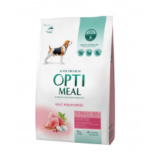 Optimeal Medium Adult Dog 1,5кг- корм для собак средних пород с индейкой1
