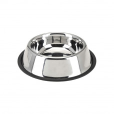 Swastik Industries миска металева з гумовим обідком для собак 1л1