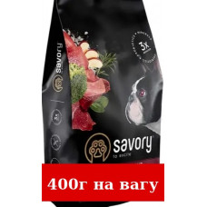 Savory корм холістік для собак дрібних порід 400г (на вагу) (індичка, ягня)1