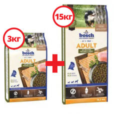 Bosch Adult Poultry&Millet 15кг +3 кг корм для собак (домашня птиця та спельта)1