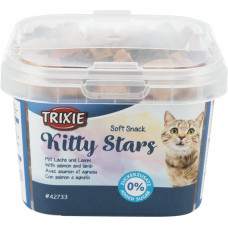 Trixie TX-42733 Soft Snack Kitty Stars 140г- м'які зірочки для кішок з лососем і ягням1