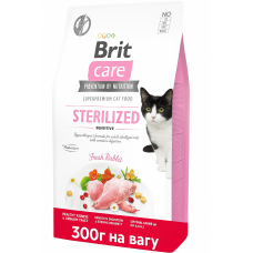 Brit Care Sterilized Sensitive 300г (на вагу) корм для стерилізованих кішок (кролик)1