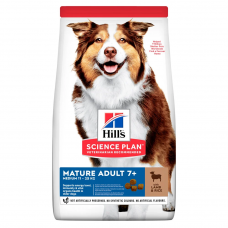 Hills SP Adult Mature Medium 2,5кг корм для літніх собак середніх порід (ягня)1