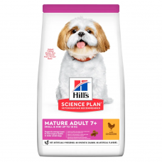 Hills SP Mature Adult 7+ Small & Mini Chicken 1,5кг корм для літніх собак міні порід1