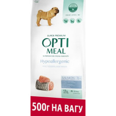Optimeal Dog Hypoallergenic 500г для собак средних пород ( лосось 31% )1