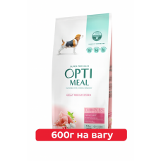 Optimeal Medium Adult Dog 0,6кг (на вагу) - корм для собак середніх порід з індичкою1