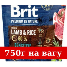 Brit Premium Sensitive Lamb 750г корм для собак  (ягня 35%)...