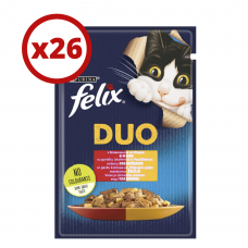 Felix Duo паучі 85г * 26 шт (яловичина та птиця)1