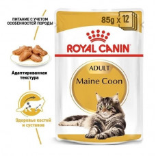 Royal Canin Maine Coon (шматочки в соусі) 85г * 12шт-паучі для кішок породи мейн-кун1