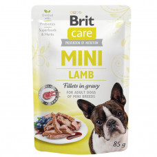 Brit Care Mini 85г паучи для собак дрібних порід (ягня в соусі)1