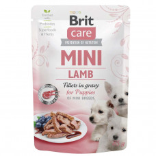 Brit Care Mini вологий корм для цуценят дрібних порід 85г (філе ягняти в соусі)1