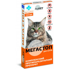 ProVet Мега Стоп краплі для котів від 4 до 8 кг (1 піпетка)1