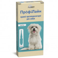 ProVet Профілайн краплі від бліх і кліщів для собак до 4кг (1 піпетка)1