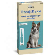 ProVet Профілайн краплі від бліх і кліщів для собак від 10 до 20кг (1 піпетка)1