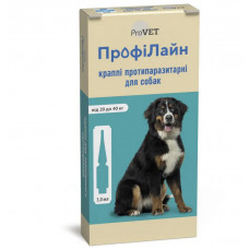 ProVet Профілайн краплі від бліх і кліщів для собак від 20 до 40кг (1 піпетка) 1