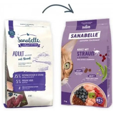 Bosch Sanabelle Adult Ostrich 2 кг корм для дорослих кішок із...
