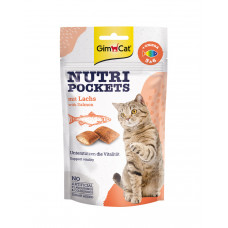 GimCat Nutri 60г - хрусткі подушки для кішок з лососем1
