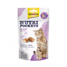 GimCat Nutri Pockets 60г - хрусткі подушечки для кішок з качкою1
