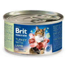 Brit Premium Turkey & Lamb 200г паштет з індичкою і ягням для кішок1