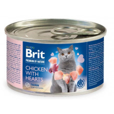 Brit Premium Chicken & Hearts 200г паштет з куркою і серцем для кішок1