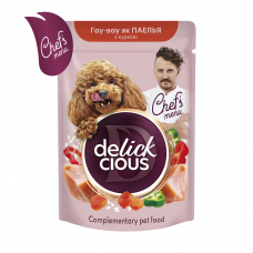 Delickcious паучі для собак 85г*12шт (паелья з куркою)...