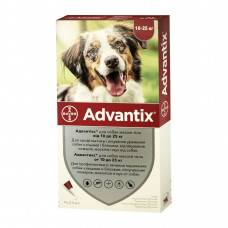 Bayer Advantix для собак вес 10-25 кг 1пипетка 2,5мл1