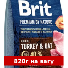 Brit Premium Adult Light 820г корм для собак ( індичка 30% )...