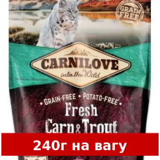 Carnilove Fresh Carp and Trout Sterilised 240г на вагу ( з рибою 71 % )1