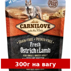 Carnilove Fresh Ostrich & Lamb Small Breed Dog 300 г  кор...