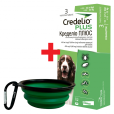 Кределіо плюс жувальні таблетки від бліх і кліщів для собак 11-22 кг (3 таб)1