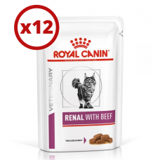 Royal Canin Renal Feline 85гр * 12шт паучі з яловичиною -дієта при нирковій недостатності у кішок1