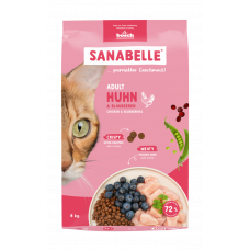 Bosch Sanabelle Purrfekter Adult Chicken 8 кг корм для дорослих кішок із куркою та чорницею1