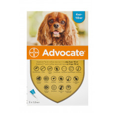 Advocate (Адвокат) капли для собак весом от 4 до 10кг,1 пипетка (Bayer)1