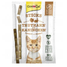 GimCat Sticks Turkey ковбаски для з кроликом та індичкою (4 шт)1