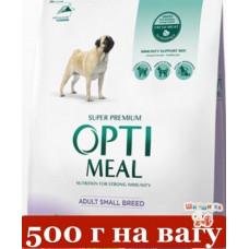 Optimeal Small Adult Dog 500г (на вес) корм для собак мелких пород с уткой1