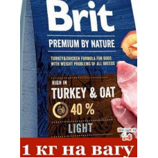 Brit Premium Adult Light 1кг корм для собак ( індичка 30% )1