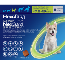 Boehringer Ingelheim NexGard Spectra жувальні таблетки 3шт для собак 7,5 - 15 кг1