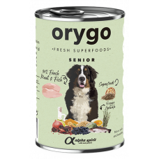 Orygo Senior консерва для собак 400г (паштет з куркою та бобовими)1