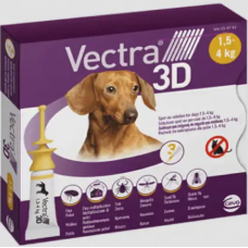 Вектра 3D (Vectra 3D) -каплі інсектоакарицидні для собак ваго...