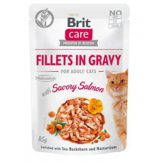 Brit Care Cat pouch 85g*24шт пауч для котів (філе в соусі з лосося)1