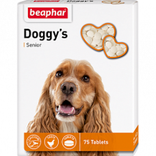 Beaphar Doggy's Senior 75 таблеток-кормова добавка для собак старше 7 років 1