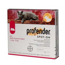 Bayer Profender Spot-On 1,12мл 1 пипетка-антигельминтный препарат для кошек от 5 до 8 кг1
