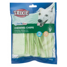 Trixie TX-2682 Denta Fun 100г чіпси для собак з спіруліна1