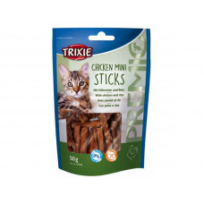 Trixie TX-42708 PREMIO Chicken Mini Sticks 50г - міні палички з куркою і рисом для кішок1