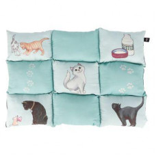 Trixie TX-37075 Матрац Patchwork 70х55см м'ятний з кішками1