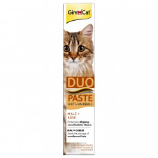 GimCat Duo паста для кішок 50г виведення шерсті (солод + сир)1